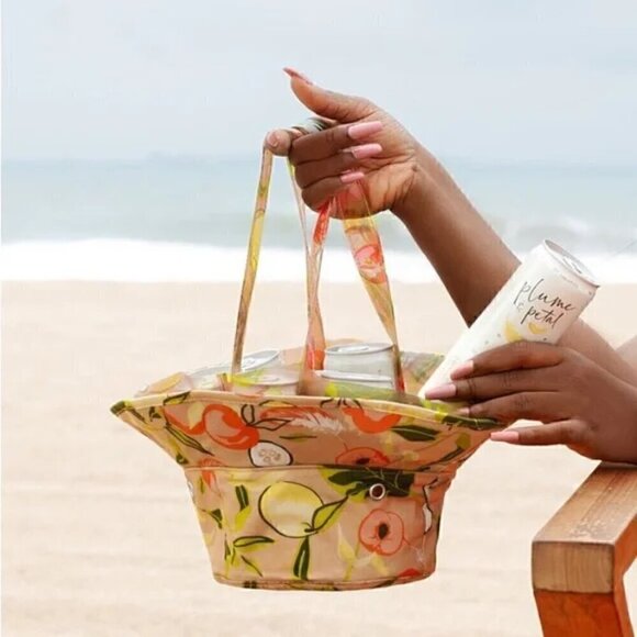 Andrea Iyamah Fruit Print Bucket Hat Multicolor Peach Green - Picture 1 of 6